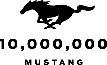 10 Millionth Mustang Logo Black
